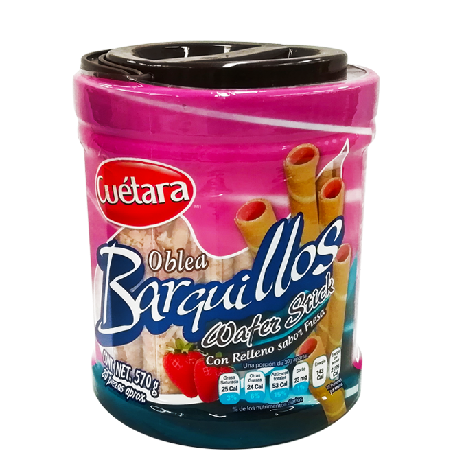 Barquillo de galleta cuétara - Fresa - El Cono